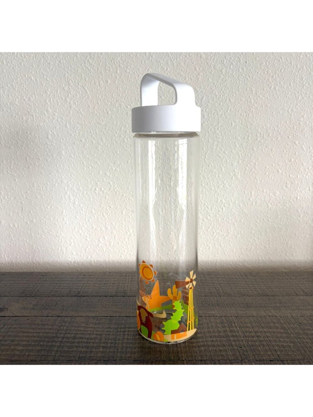 Starbucks You Are Here Collection Glass Water Bottle Texas Series 18.5 oz 2016